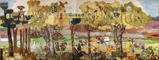 New Forest Embroidery Panel 03
